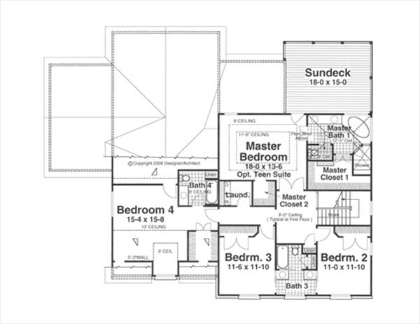 Second Floor image of RADCLIFFE House Plan